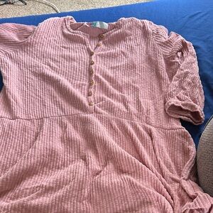 Men's Pink Textured Shirt